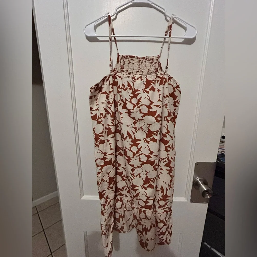 Cat & Jack Brown and Cream Floral Maxi Dress - Picture 2 of 6